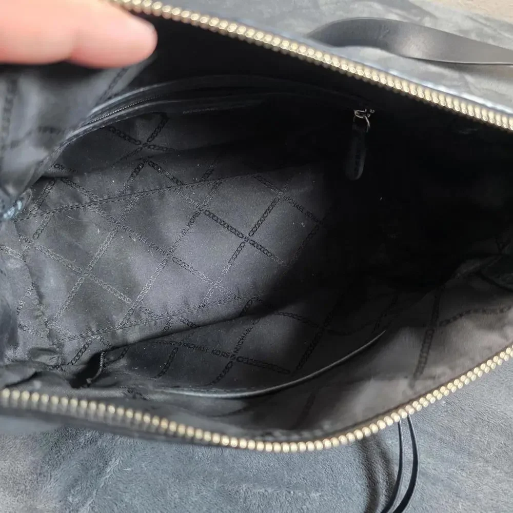 Michael Kors Carine Crossbody Pebbled Black Leather